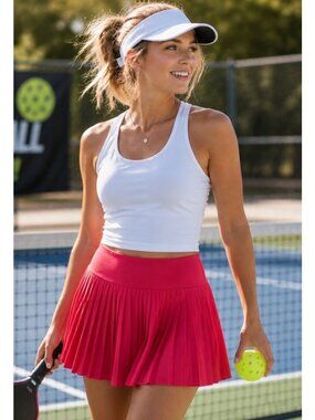 GapFit NWT $60 Women's Pull On Activewear Pleated Skort Pink Size XL Skirt